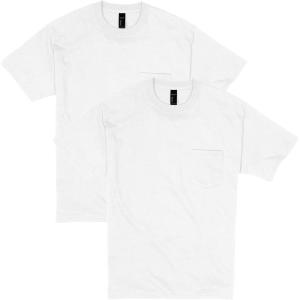 Hanes Mens Beefy-t Pocket, Heavyweight Cotton Pocket Tee for Men, Full-Cut T-Shirt, 1 Or 2 Pack(White – 2 Pack)