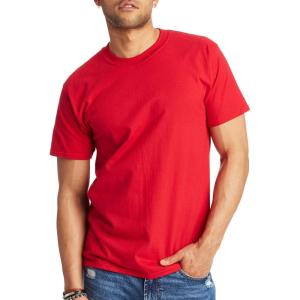 Hanes Men’s Beefy-t T-Shirt, Heavyweight Cotton Tee, 1 Or 2 Pack, Big & Tall(Deep Red – 1 Pack)