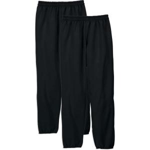 Hanes Mens EcoSmart Best Sweatpants, Athletic Lounge Pants with Cinched Cuffs, 1 Or 2 Pack(Black – 2 Pack)