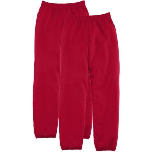 Hanes Mens EcoSmart Best Sweatpants, Athletic Lounge Pants with Cinched Cuffs, 1 Or 2 Pack(Deep Red – 2 Pack)