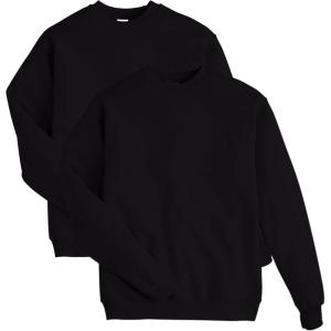 Hanes Men’s EcoSmart Sweatshirt (2 Pack)(Black – 2 Pack)