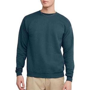 Hanes Men’s EcoSmart Sweatshirt (2 Pack)(Metallic Teal – 1 Pack)