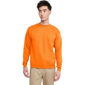 Hanes Men’s EcoSmart Sweatshirt (2 Pack)(Safety Orange – 1 Pack)