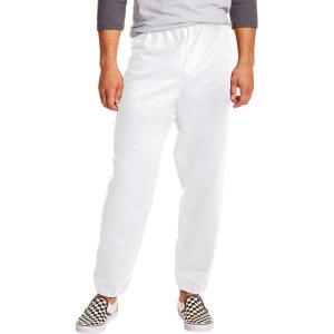 Hanes Men’s Ecosmart Best Sweatpants, Athletic Lounge Pants with C”ed Cuffs(White – 1 Pack)