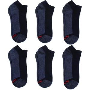 Hanes Men’s Max Cushion Low Cut Socks, 6 and 8 Packs(Black/Grey – 6 Pair Pack)
