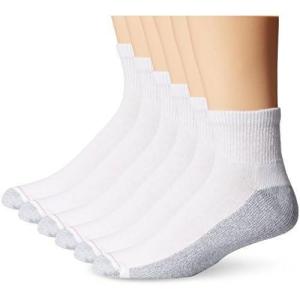 Hanes Men’s Max Cushioned Ankle Socks, Multipacks(White)