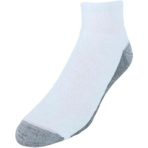 Hanes Men’s Max Cushioned Ankle Socks, Multipacks(White/Grey – 6 Pack)