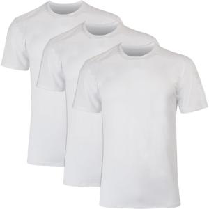 Hanes Mens Moves Mesh T-Shirt, X-Temp Moisture-Wicking Tee, White Or Black/Grey, 3-Pack(White)