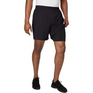 Hanes Men’s Moves Workout Boxer Brief Liner & Total Support Pouch, Moisture-Wicking Shorts, 7” Inseam(Black)