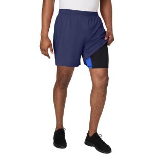 Hanes Men’s Moves Workout Boxer Brief Liner & Total Support Pouch, Moisture-Wicking Shorts, 7” Inseam(Imperial Indigo)