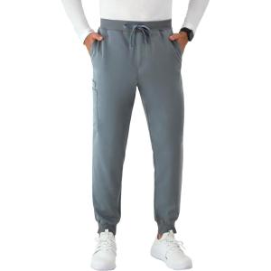 Hanes Men’s Scrubs Healthcare Joggers, Scrub Joggers for Men, Moisture-Wicking & Odor Control, Multiple Pockets(Slate Grey)