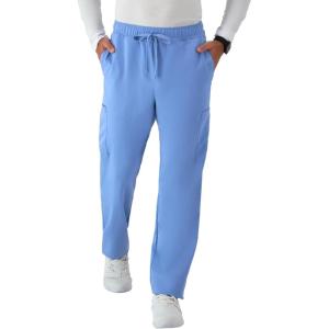 Hanes Men’s Scrubs Healthcare Pants, Scrub Pants for Men, Moisture-Wicking & Odor Control, 5 Pockets(Ceil Blue 2)