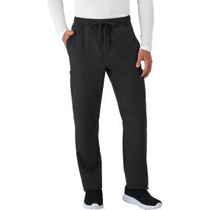 Hanes Men’s Scrubs Healthcare Pants, Scrub Pants for Men, Moisture-Wicking & Odor Control, 5 Pockets(New Ebony)