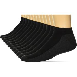 Hanes Men’s Socks, X-Temp Cushioned No Show Socks, 12-Pack(Black)