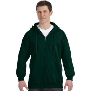 Hanes Men’s Ultimate Full-Zip Hoodie, Men’s Hooded Fleece Sweatshirt with Zipper(Deep Forest)