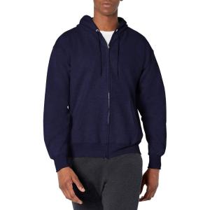 Hanes Men’s Ultimate Full-Zip Hoodie, Men’s Hooded Fleece Sweatshirt with Zipper(Deep Navy)
