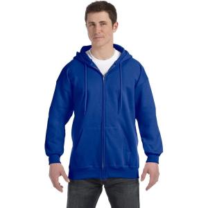 Hanes Men’s Ultimate Full-Zip Hoodie, Men’s Hooded Fleece Sweatshirt with Zipper(Deep Royal Blue)