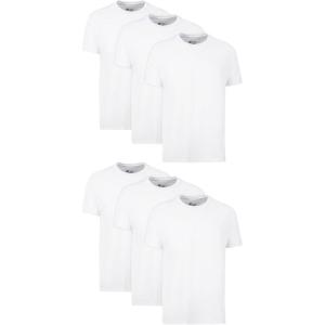 Hanes Mens Undershirt Packs, Stay-Tucked Soft Cotton Undershirts, Best Undershirts for Men, White/Black/Asstd Multipacks(White – 6 Pack)