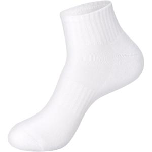Hanes Moves Ankle, Performance Socks for Women, X-Temp, Cushioned with Arch Support, 6-Packs, White, 5-9
