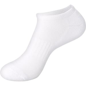 Hanes Moves No Show, Performance Socks for Women, X-Temp, Cushioned with Arch Support, 6-Packs, White, 5-9