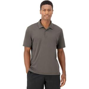 Hanes Moves Performance, Short Sleeve Polo Shirt for Men, Moisture-Wicking(Grey Encore)