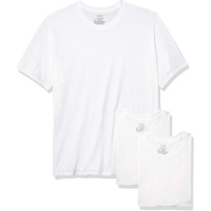 Hanes Originals Crew T Pack, Stretch Cotton Men, Moisture-Wicking Tee Shirts, 3-Pack(White)