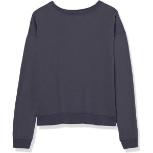 Hanes Originals Women’s Fleece Sweatshirt, Midweight Sweatshirt for Women, Placed Flowers(Anchor Slate)