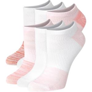 Hanes Performance No Show, Lightweight X-Temp Cooling Socks for Women, 6-Pack(Copper)