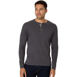Hanes T Beefyt Henley, Men’s Cotton Long Sleeve Shirts(Slate Heather)