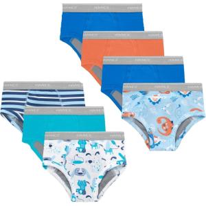 Hanes Toddler Boys’ Potty Trainer Underwear, Light Leaks Boxer Briefs & Briefs Available, 6 & 7 Pack(Blue/Orange – 7 Pack)