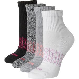 Hanes Women’s Cushioned Ankle Socks, Absolute Active Ankle Socks For Women, Seamless Toe, 4-Prs(Grey)