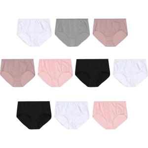 Hanes Women’s Lightweight Mesh Briefs 10-Pack, Brief Underwear for Women, Cool Mesh Panties(10 Pack – Assorted 1)
