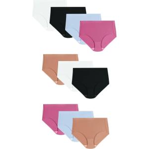 Hanes Women’s Lightweight Mesh Briefs 10-Pack, Brief Underwear for Women, Cool Mesh Panties(10 Pack – Assorted 2)