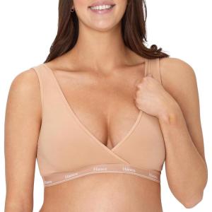 Hanes Women’s Maternity Bra, Lounge Nursing Bralette, Moisture-Wicking, Odor Protection(Deep Glow)
