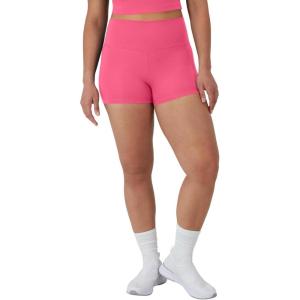 Hanes Womens Moves Bike Shorts, Soft & Stretchy Workout Shorts with Interior Pocket, Moisture-Wicking, 3” Or 7″ Inseam(Pink Pedestal)