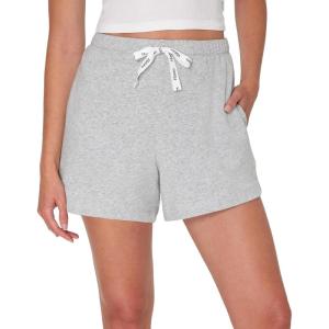 Hanes Women’s Originals French Terry Lounge Shorts, Comfywear Loungewear, Sleep Shorts for Women, 4″(Heritage Grey Marle)