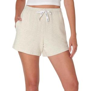 Hanes Women’s Originals French Terry Lounge Shorts, Comfywear Loungewear, Sleep Shorts for Women, 4″(Oatmeal Marle)