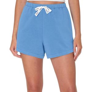 Hanes Women’s Originals French Terry Lounge Shorts, Comfywear Loungewear, Sleep Shorts for Women, 4″(Provence Blue)