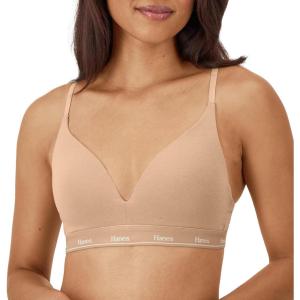 Hanes Women’s Originals Full Coverage Contour Wireless Stretch Cotton T-Shirt Bra(Deep Glow)