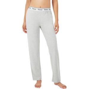 Hanes Womens Originals Lounge Pants, Comfywear Sleep Pants for Women, Straight Leg Loungewear Pants(Heritage Grey Marle)