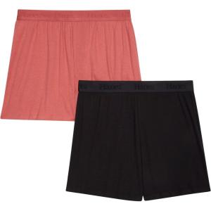 Hanes Womens Originals Sleep Shorts, 2-Pack, Comfywear Supersoft Lounge Shorts Pack, 3.25″(Black/Natural Cedar)