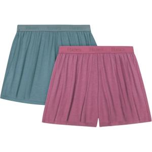 Hanes Womens Originals Sleep Shorts, 2-Pack, Comfywear Supersoft Lounge Shorts Pack, 3.25″(Stargazer Grey/Mauve Mood)