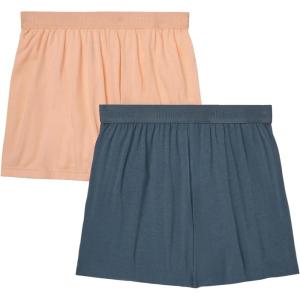 Hanes Womens Originals Sleep Shorts, 2-Pack, Comfywear Supersoft Lounge Shorts Pack, 3.25″(Stargazer Grey/Mellow Peach)