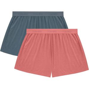 Hanes Womens Originals Sleep Shorts, 2-Pack, Comfywear Supersoft Lounge Shorts Pack, 3.25″(Stargazer Grey/Natural Cedar)