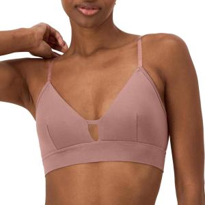 Hanes Womens Originals Supersoft Triangle Bralette, Viscose from Bamboo Longline Bralette(Earthen Tan)
