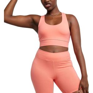 Hanes Womens Originals Women’s Longline Sports Bra(Concentrated Coral)