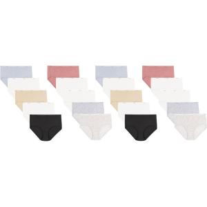 Hanes Women’s Panties Pack, Classic Cotton Brief Underwear (Retired Options, Colors May Vary)(Lilac/Rose Hthr/Neutral/Print Mix  20-pack)