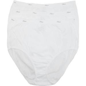 Hanes Women’s Panties Pack, Classic Cotton Brief Underwear (Retired Options, Colors May Vary)(White  3-pack)