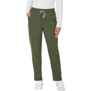 Hanes Womens Scrub Pants, Comfort Fit Healthcare Pants for Women, Moisture-Wicking Medical Scrubs(Green Moss)