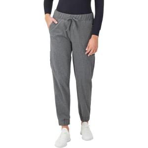 Hanes Women’s Scrubs Cargo Joggers, Healthcare Scrub Joggers for Women, Moisture Wicking(Ebony Heather)